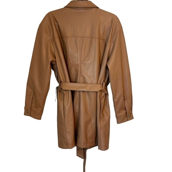 Levi's Women's Faux Leather Belted Shirt Jacket - Picture 7 of 14